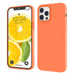 Чехол Yotrix LiquidSilicone для Apple iPhone 12 pro max (оранжевый, гелевый)