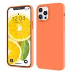 Чехол Yotrix LiquidSilicone для Apple iPhone 12/12 pro (оранжевый, гелевый)