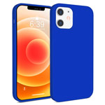 Чехол Yotrix LiquidSilicone для Apple iPhone 12 mini (синий, гелевый)