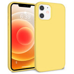 Чехол Yotrix LiquidSilicone для Apple iPhone 12 mini (желтый, гелевый)