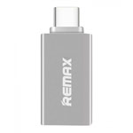 Адаптер Remax OTG-TYPE-C универсальный (USB Type C, USB 3.0, серебристый)