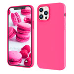 Чехол Yotrix LiquidSilicone для Apple iPhone 12 pro max (ярко-розовый, гелевый)