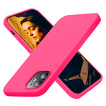 Чехол Yotrix LiquidSilicone для Apple iPhone 12 mini (ярко-розовый, гелевый)
