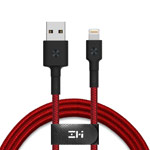 USB-кабель Xiaomi ZMI Cable AL803 универсальный (Lightning, 1 метр, MFi, красный)