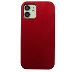 Чехол Yotrix Alcantara Case для Apple iPhone 12 mini (красный, алькантара)