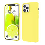 Чехол Yotrix LiquidSilicone для Apple iPhone 12 pro max (лимонный, гелевый)