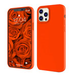Чехол Yotrix LiquidSilicone для Apple iPhone 12/12 pro (ярко-оранжевый, гелевый)