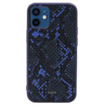 Чехол Kajsa Dale Glamorous Snake 2 для Apple iPhone 12 mini (темно-синий, кожаный)