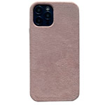 Чехол Yotrix Alcantara Case для Apple iPhone 12 pro max (розовый, алькантара)