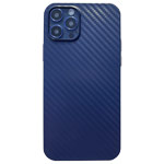 Чехол Coblue Carbon Case для Apple iPhone 12/12 pro (темно-синий, пластиковый)