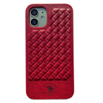 Чехол Santa Barbara Ravel для Apple iPhone 12 mini (красный, кожаный)
