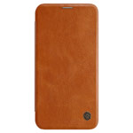 Чехол Nillkin Qin leather case для Apple iPhone 12 mini (коричневый, кожаный)