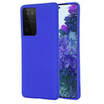 Чехол Yotrix LiquidSilicone для Samsung Galaxy S21 ultra (синий, гелевый)