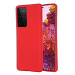 Чехол Yotrix LiquidSilicone для Samsung Galaxy S21 ultra (красный, гелевый)