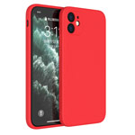 Чехол Yotrix LiquidSilicone Pro для Apple iPhone 12 (красный, гелевый)