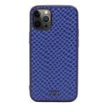 Чехол Kajsa Genuine Leather Pearl Pattern для Apple iPhone 12/12 pro (синий, кожаный)