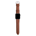 Ремешок для часов Kajsa Genuine Leather Pearl Pattern Band для Apple Watch (38/40 мм, коричневый, кожаный)