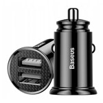 Зарядное устройство Baseus Dual QC Car Charger универсальное (автомобильное, 30W, 2 x USB, черное)