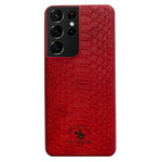 Чехол Santa Barbara Knight для Samsung Galaxy S21 ultra (красный, кожаный)