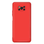 Чехол Yotrix LiquidSilicone Pro для Xiaomi Poco X3 (красный, гелевый)