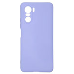 Чехол Yotrix LiquidSilicone Pro для Xiaomi Poco F3 (сиреневый, гелевый)