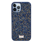 Чехол Swarovski Crystal Case для Apple iPhone 13 pro (синий, гелевый)