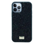 Чехол Swarovski Crystal Case для Apple iPhone 13 pro max (темно-синий, гелевый)