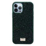 Чехол Swarovski Crystal Case для Apple iPhone 13 pro max (темно-зеленый, гелевый)