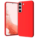 Чехол Yotrix LiquidSilicone для Samsung Galaxy S22 (красный, гелевый)
