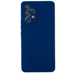 Чехол Yotrix LiquidSilicone Pro для Samsung Galaxy A73 (темно-синий, гелевый)