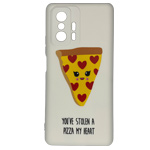 Чехол Yotrix ArtCase для Xiaomi 11T/11T pro (Pizza Heart White, гелевый)