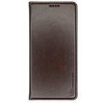 Чехол HDD Wallet Phone case для Samsung Galaxy S22 (темно-коричневый, кожаный)