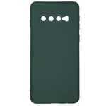 Чехол Yotrix LiquidSilicone Pro для Samsung Galaxy S10 (темно-зеленый, гелевый)