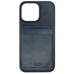 Чехол HDD Luxury Card Slot Case для Apple iPhone 14 plus (темно-синий, кожаный)