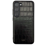 Чехол Kajsa Neo Croco Series для Samsung Galaxy S23 (черный, кожаный)