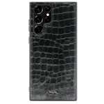 Чехол Kajsa Glamorous Stone Series для Samsung Galaxy S23 ultra (темно-зеленый, кожаный)