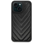 Чехол HDD Stylish Case для Apple iPhone 15 (черный, кожаный)