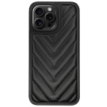 Чехол HDD Stylish Case для Apple iPhone 15 pro (черный, кожаный)