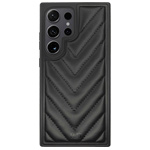 Чехол HDD Stylish Case для Samsung Galaxy S24 ultra (черный, кожаный)
