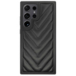 Чехол HDD Stylish Case для Samsung Galaxy S24 ultra (черный, кожаный)