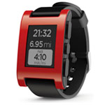 Электронные наручные часы Pebble Smartwatch (красные, пластиковые)