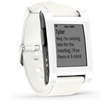 Электронные наручные часы Pebble Smartwatch (белые, пластиковые)