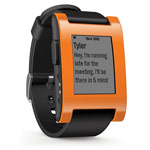 Электронные наручные часы Pebble Smartwatch (оранжевые, пластиковые)