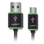 USB-кабель Ujoin V-Data Cable универсальный (черный/зеленый, microUSB, 1.2 м)