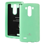 Чехол Mercury Goospery Jelly Case для LG G3 D850 (бирюзовый, гелевый)