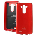 Чехол Mercury Goospery Jelly Case для LG G3 D850 (красный, гелевый)