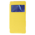 Чехол Mercury Goospery WOW Bumper View для Sony Xperia Z2 L50t (желтый, кожаный)