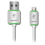 USB-кабель Ujoin V-Data Cable универсальный (Lightning, 1.2 м, белый/зеленый)