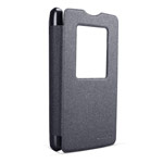 Чехол Nillkin Sparkle Leather Case для LG L80 D380 (черный, кожаный)