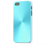 Чехол Yotrix MetalCase Round для Apple iPhone 5/5S (голубой, алюминиевый)